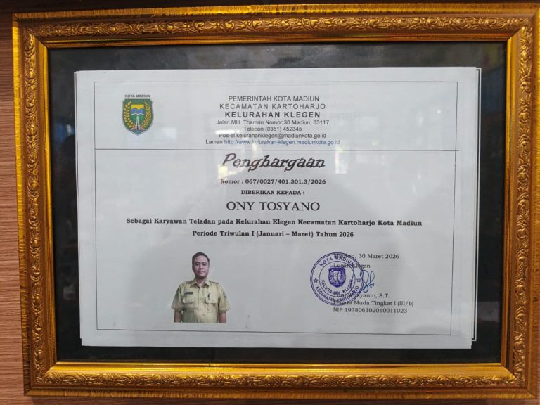 Klegen Penghargaan Karyawan Teladan Kelurahan Klegen Kota Madiun Tahun 2026 ...